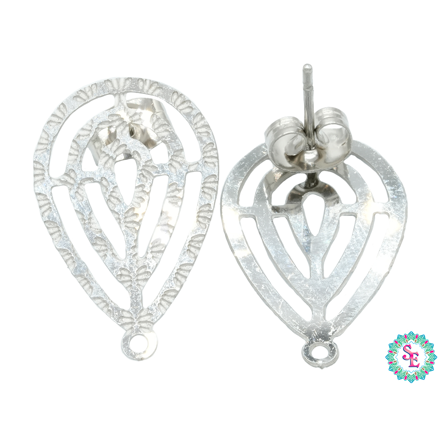 ACERO PLATEADO TOPO 12 FILIGRANA 13*22MM  1