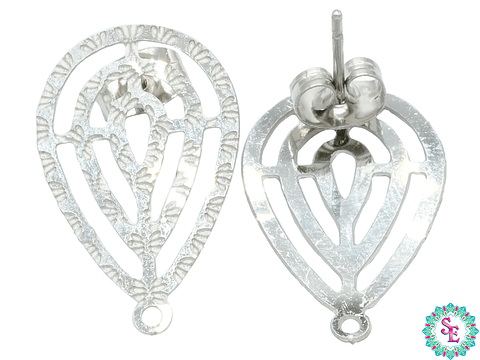 ACERO PLATEADO TOPO 12 FILIGRANA 13*22MM 