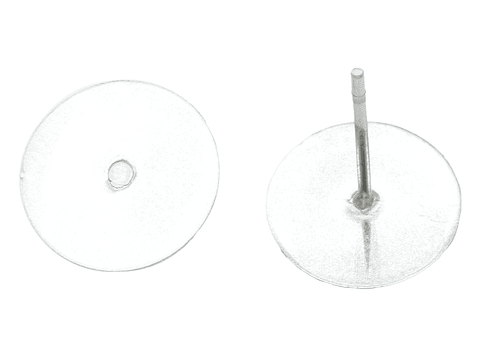 ACERO PLATEADO TOPO PLANO 44 PARA PEGAR 10MM