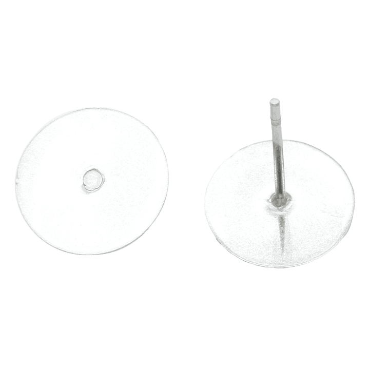 ACERO PLATEADO TOPO PLANO 44 PARA PEGAR 10MM 1