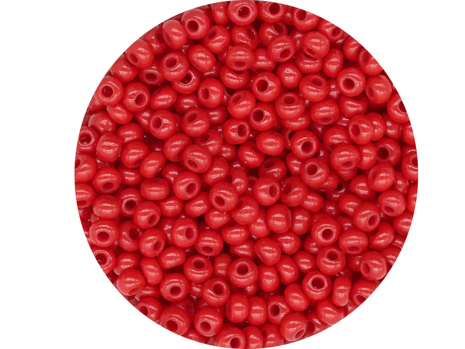 CHAQUIRA CHECA 10/0 (2MM) ROJO OSCURO  X 20 GRAMOS (2020 UND APROX) 1