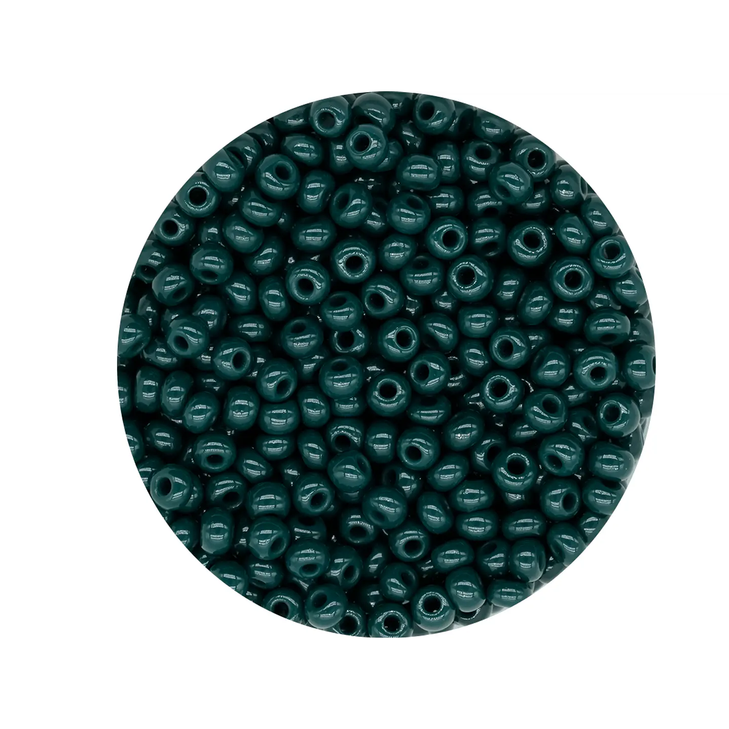 CHAQUIRA CHECA 10/0 (2MM) VERDE OSCURO X 20 GRAMOS (2020 UND APROX) 1