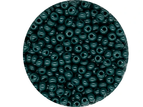CHAQUIRA CHECA 10/0 (2MM) VERDE OSCURO X 20 GRAMOS (2020 UND APROX)