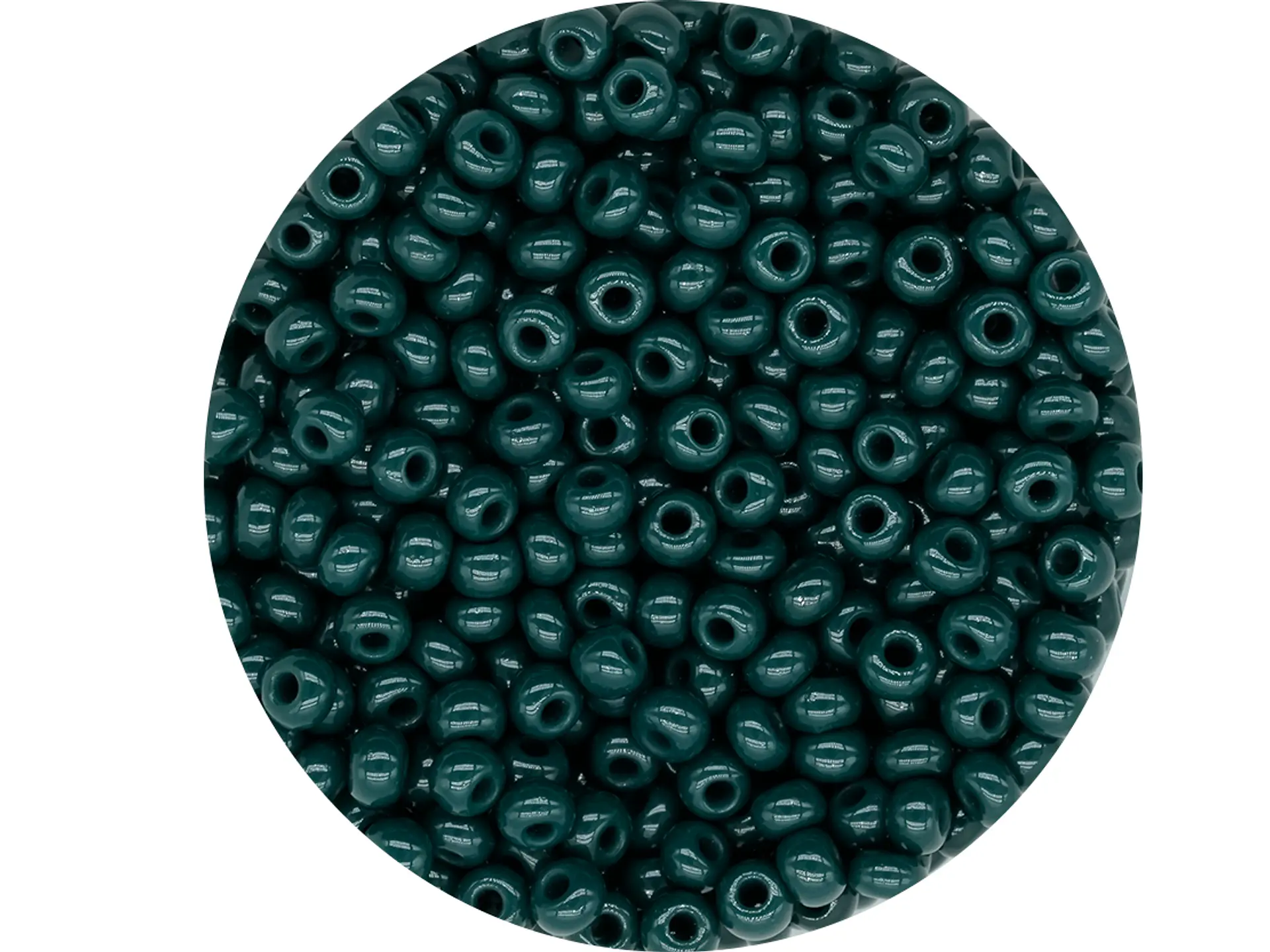 CZECH BEADS 10/0 (2MM) DARK GREEN X 20 GRAMS (2020 UND APPROX) 1