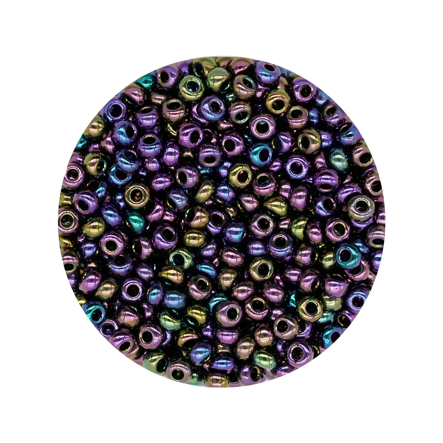 CZECH BEADS 10/0 (2MM) IRIZED PURPLE X 20 GRAMS (2020 UND APPROX) 1
