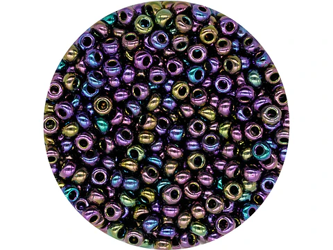 CHAQUIRA CHECA 10/0 (2MM) MORADO IRIZADO X 20 GRAMOS (2020 UND APROX)