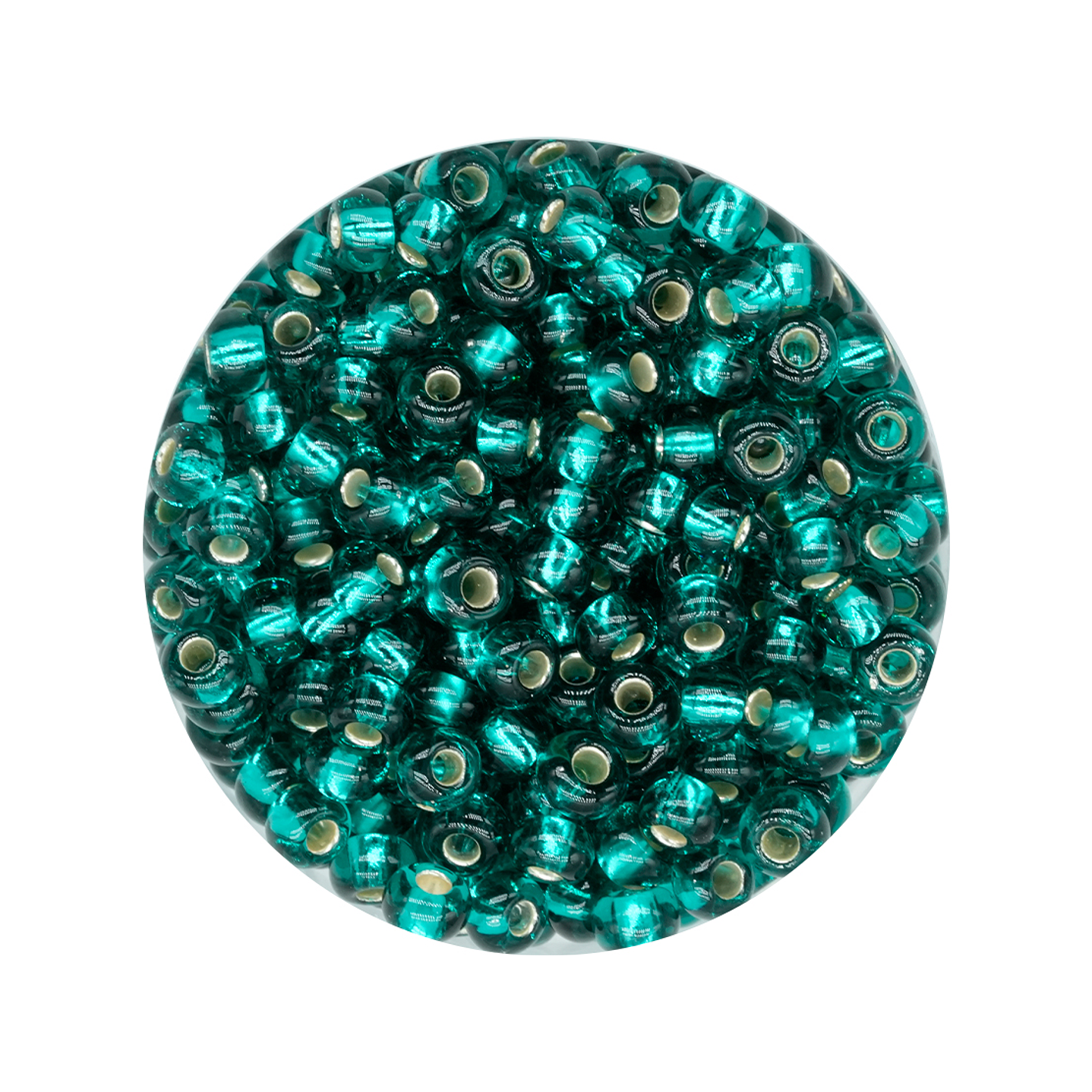CZECH BEADS 8/0 (3MM) BRILLIANT GREEN ZIRCON X 20 GRAMS (792 UND APPROX) 1