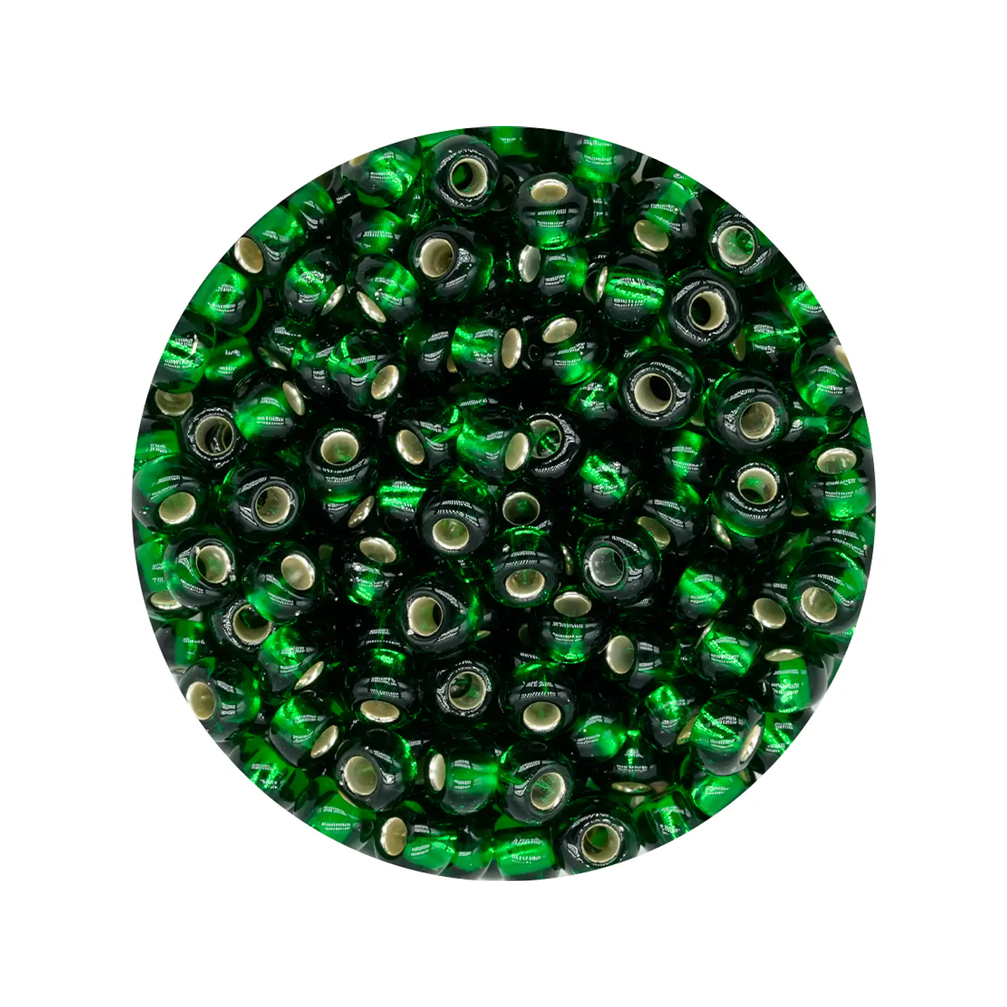 CHAQUIRA CHECA 8/0 VERDE BRILLANTE  X 20 GRAMOS  1