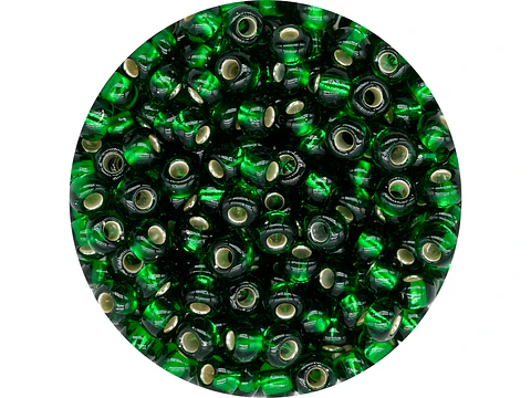 CZECH BEADS 8/0 BRILLIANT GREEN X 20 GRAMS