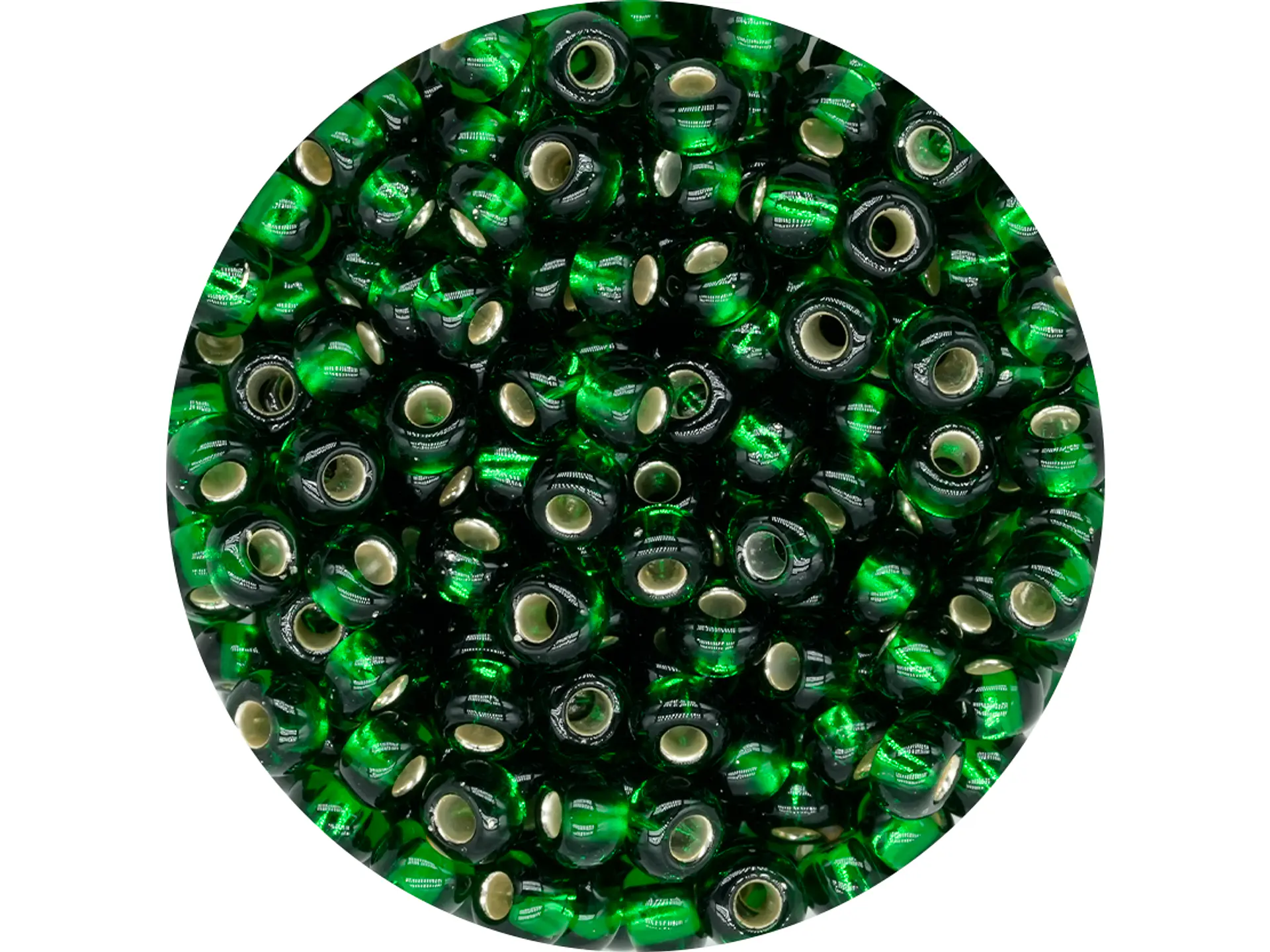 CZECH BEADS 8/0 BRILLIANT GREEN X 20 GRAMS 1