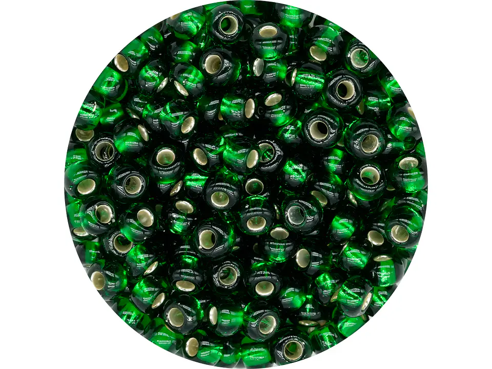 CZECH BEADS 8/0 BRILLIANT GREEN X 20 GRAMS 1