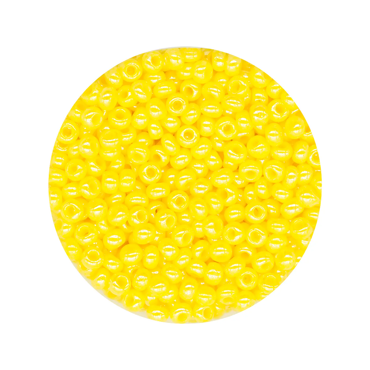 CZECH BEADS 10/0 PEARLED YELLOW X 20 GRAMS 1