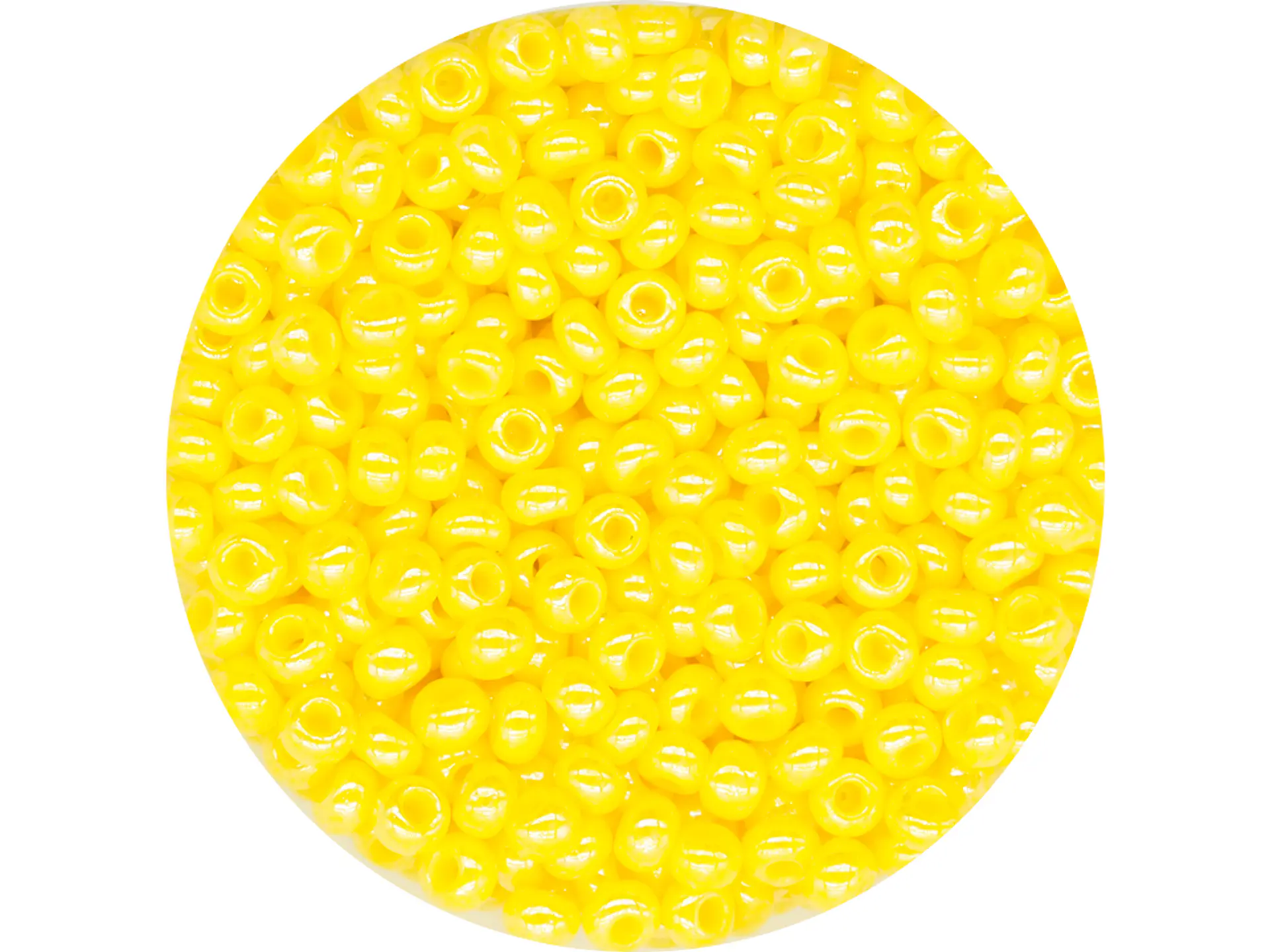 CZECH BEADS 10/0 PEARLED YELLOW X 20 GRAMS 1