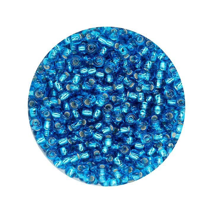 CZECH BEADS 10/0 (2MM) LIGHT BLUE BRILLIANT PACKAGE X 20 GRAMS (2020 UND APPROX) 1