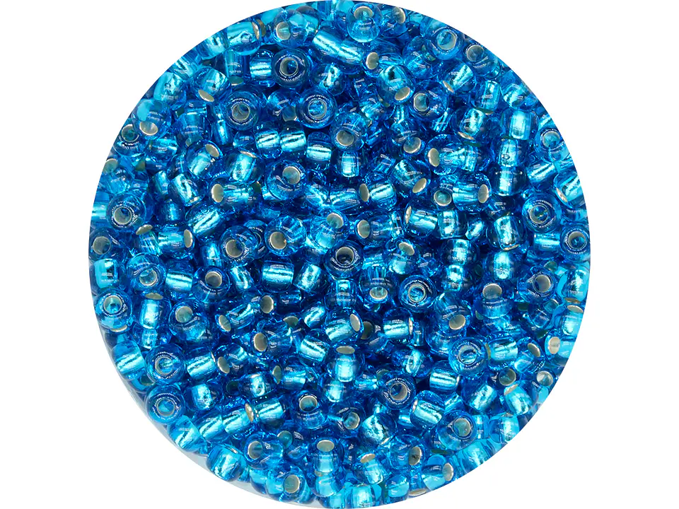 CZECH BEADS 10/0 (2MM) LIGHT BLUE BRILLIANT PACKAGE X 20 GRAMS (2020 UND APPROX) 1