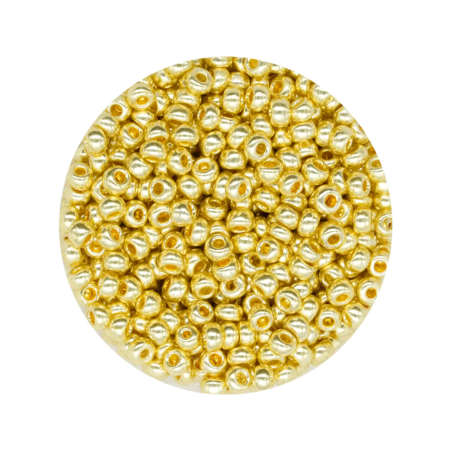 CZECH BEADS 10/0 (2MM) GOLD METALLIC X 20 GRAMS (2020 UND APPROX) 1