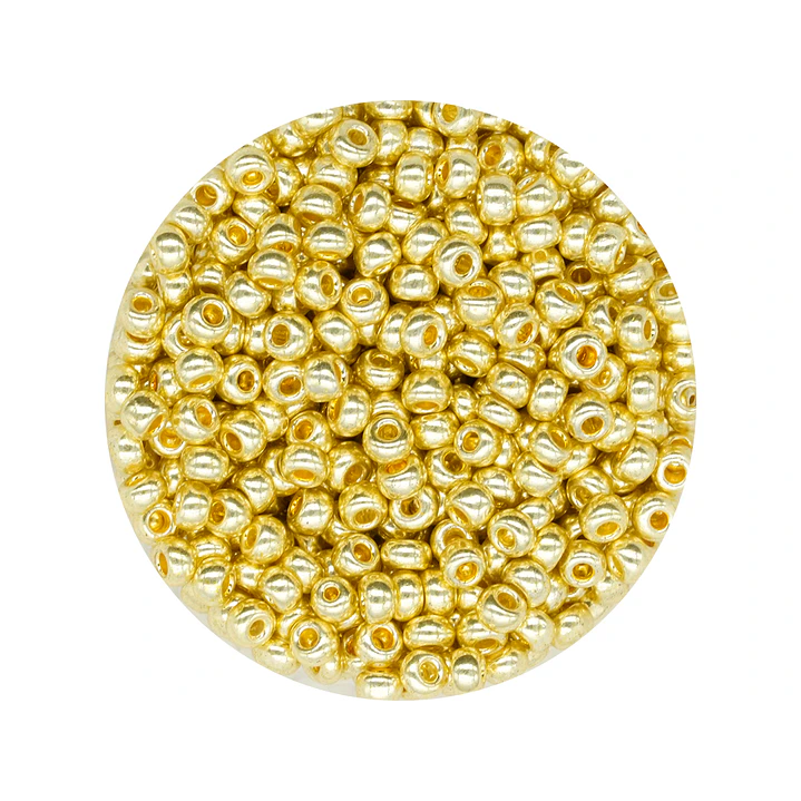 CZECH BEADS 10/0 (2MM) GOLD METALLIC X 20 GRAMS (2020 UND APPROX) 1