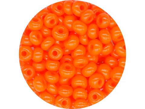 CZECH BEADS 6/0 (4MM) ORANGE X 20 GRAMS (296 UNIT APPROX)