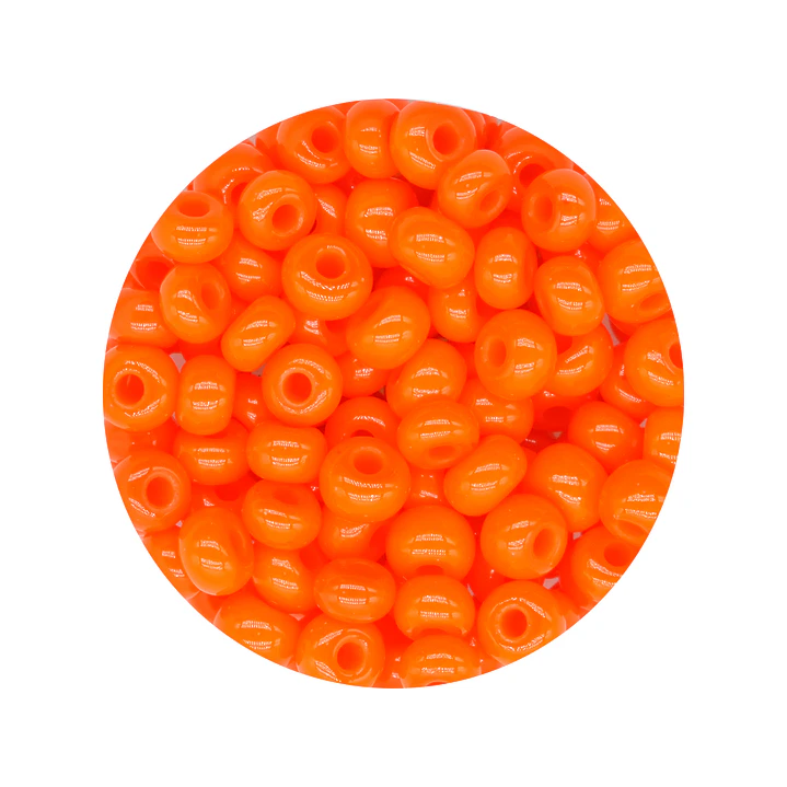 CHAQUIRA CHECA 6/0 (4MM) NARANJA X 20 GRAMOS (296 UND APROX) 1