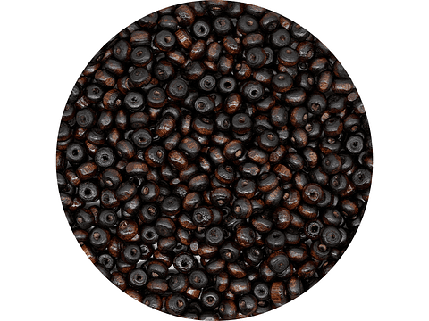 MADERA CAFE 5-6MM  X 100 GRAMOS (1190 UND APROX)