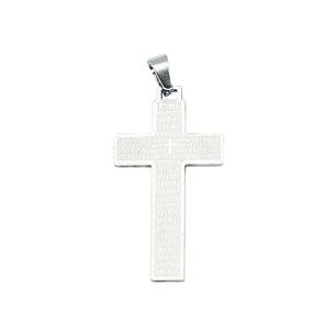 ACERO PLATEADO CRUZ PADRE NUESTRO 40*22MM