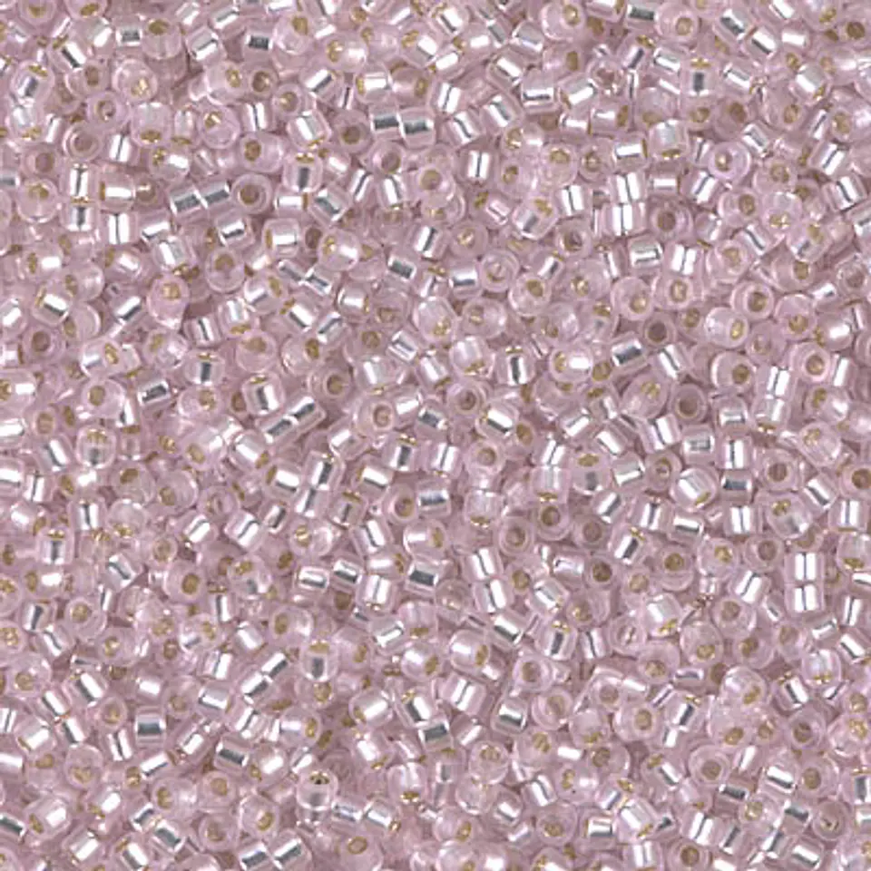 MIYUKI DELICA 11/0 SILVER LINED PINK DB1335 1