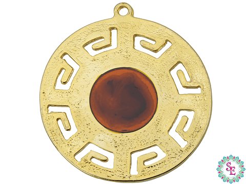 SAMAK  PECTORAL ANDINO GRANDE OCRE 80 MM