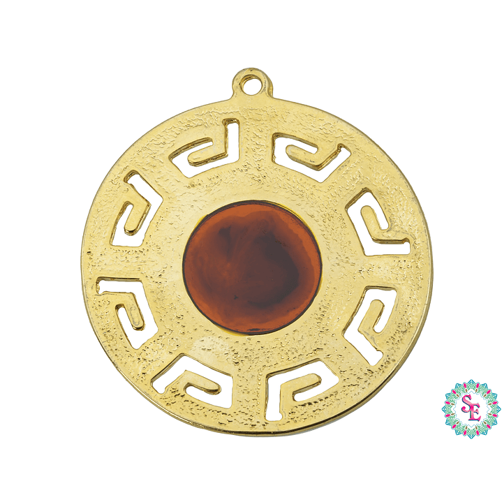 SAMAK  PECTORAL ANDINO GRANDE OCRE 80 MM 1