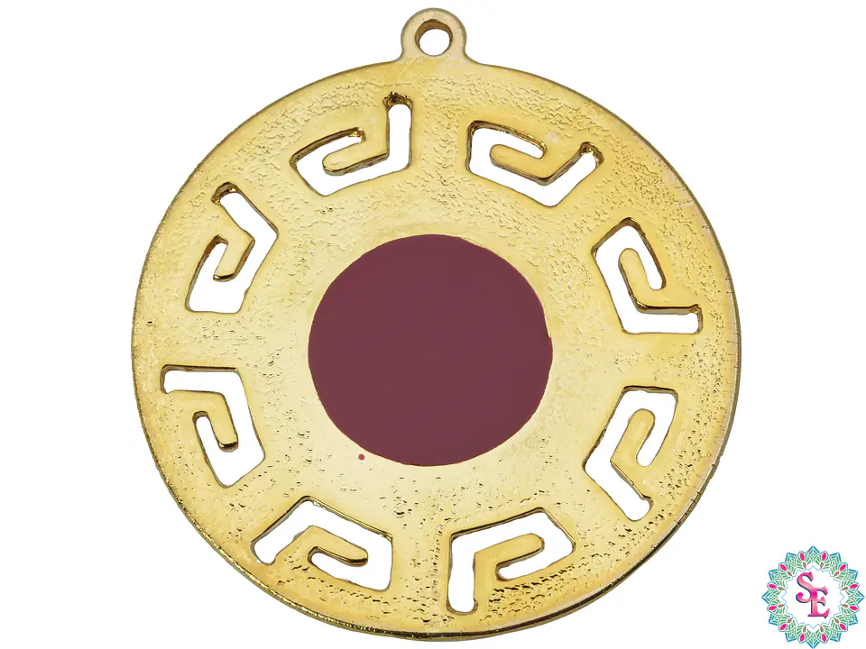 SAMAK  PECTORAL ANDINO GRANDE OCRE 80 MM 2