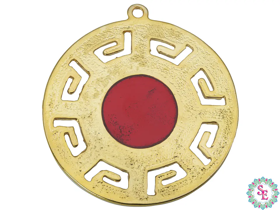 SAMAK  PECTORAL ANDINO GRANDE OCRE 80 MM 3
