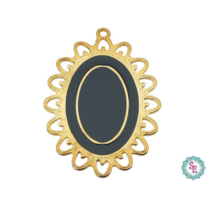 SAMAK  PECTORAL VESUBIO GRANDE NEGRO 90MM 2