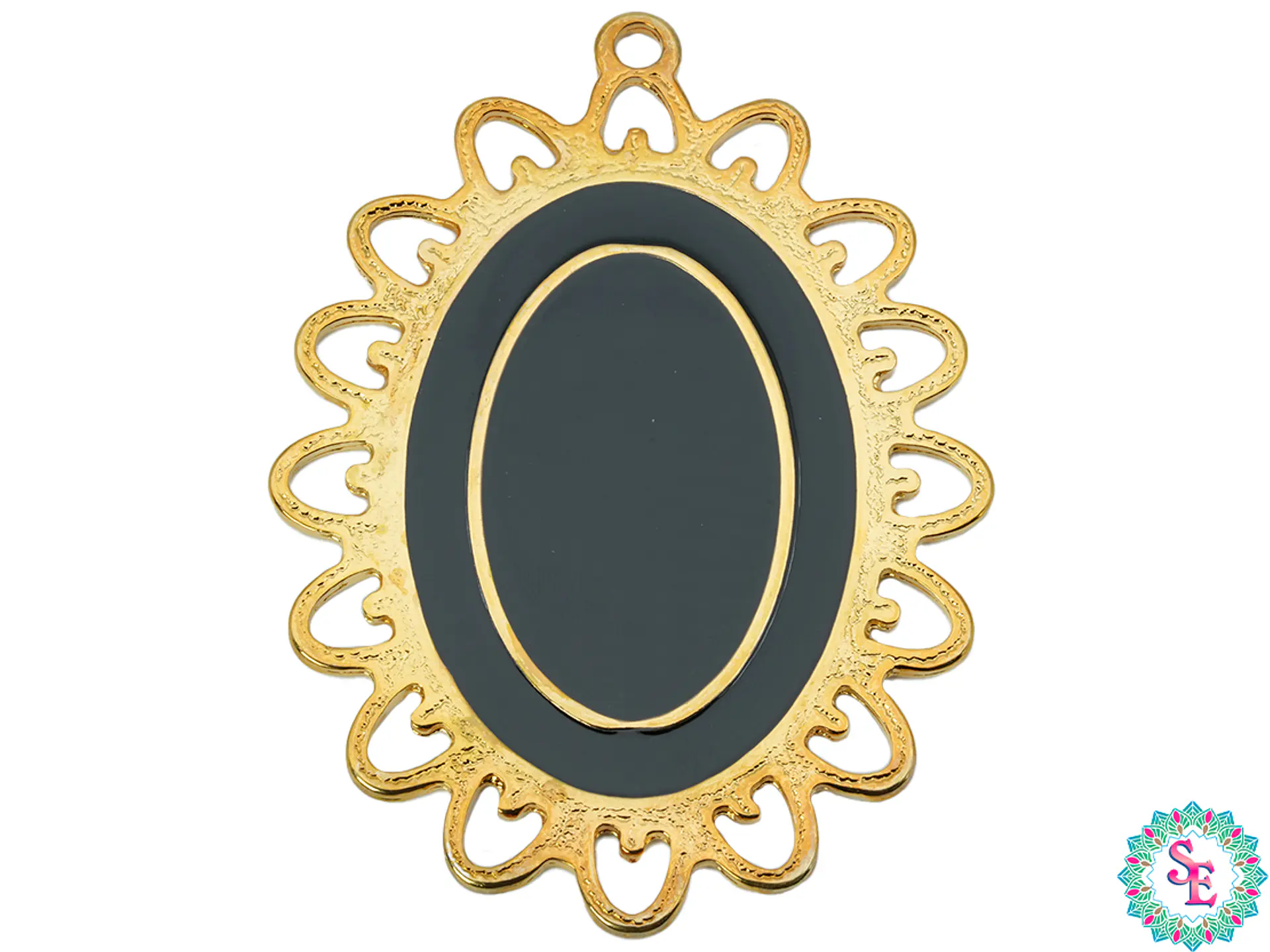 SAMAK  PECTORAL VESUBIO GRANDE NEGRO 90MM 2