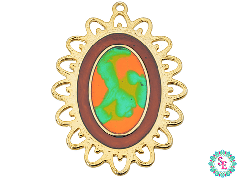 SAMAK  PECTORAL VESUBIO GRANDE NEGRO 90MM