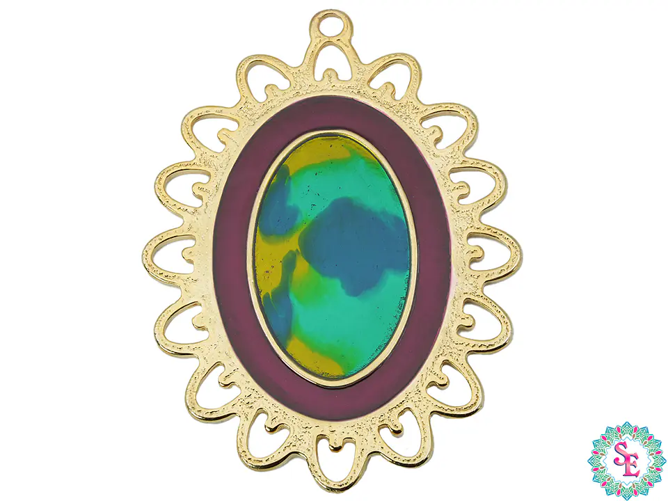 SAMAK  PECTORAL VESUBIO GRANDE NEGRO 90MM 5