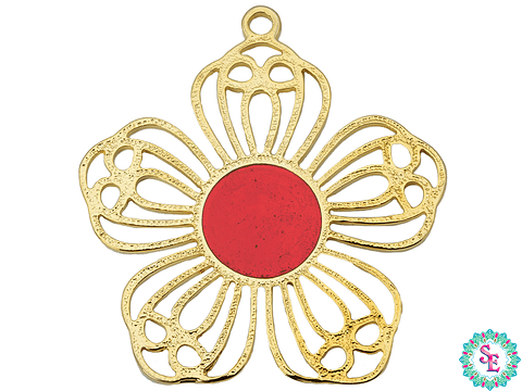 SAMAK DORADA  PECTORAL FLOR DALLANA 80MM