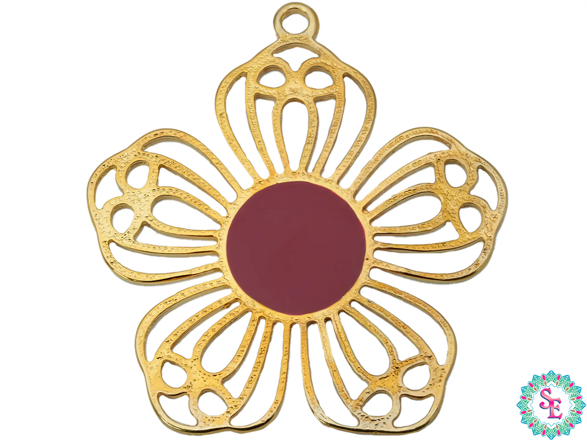 SAMAK DORADA  PECTORAL FLOR DALLANA 80MM 2