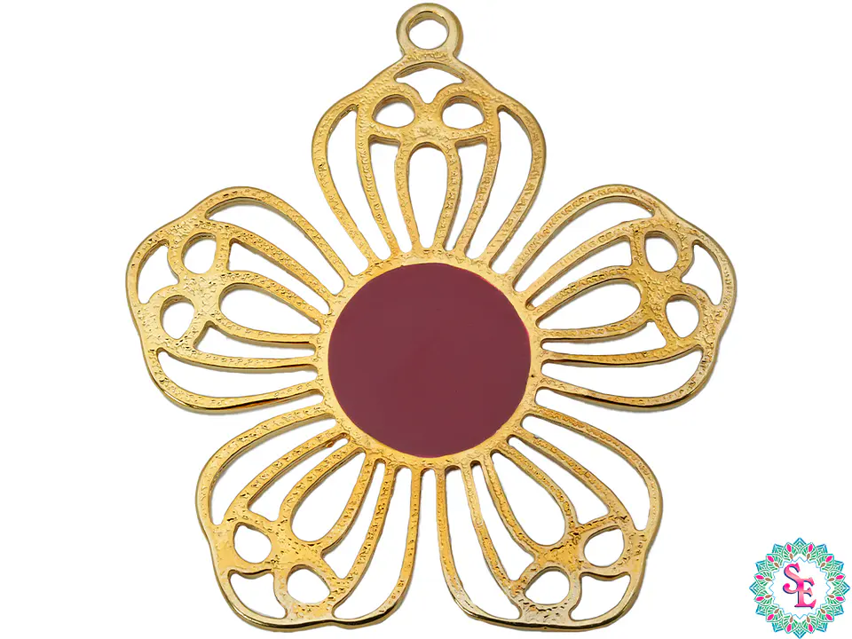 SAMAK DORADA  PECTORAL FLOR DALLANA 80MM 2