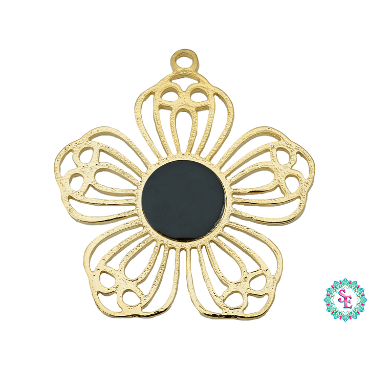 SAMAK DORADA  PECTORAL FLOR DALLANA 80MM 3