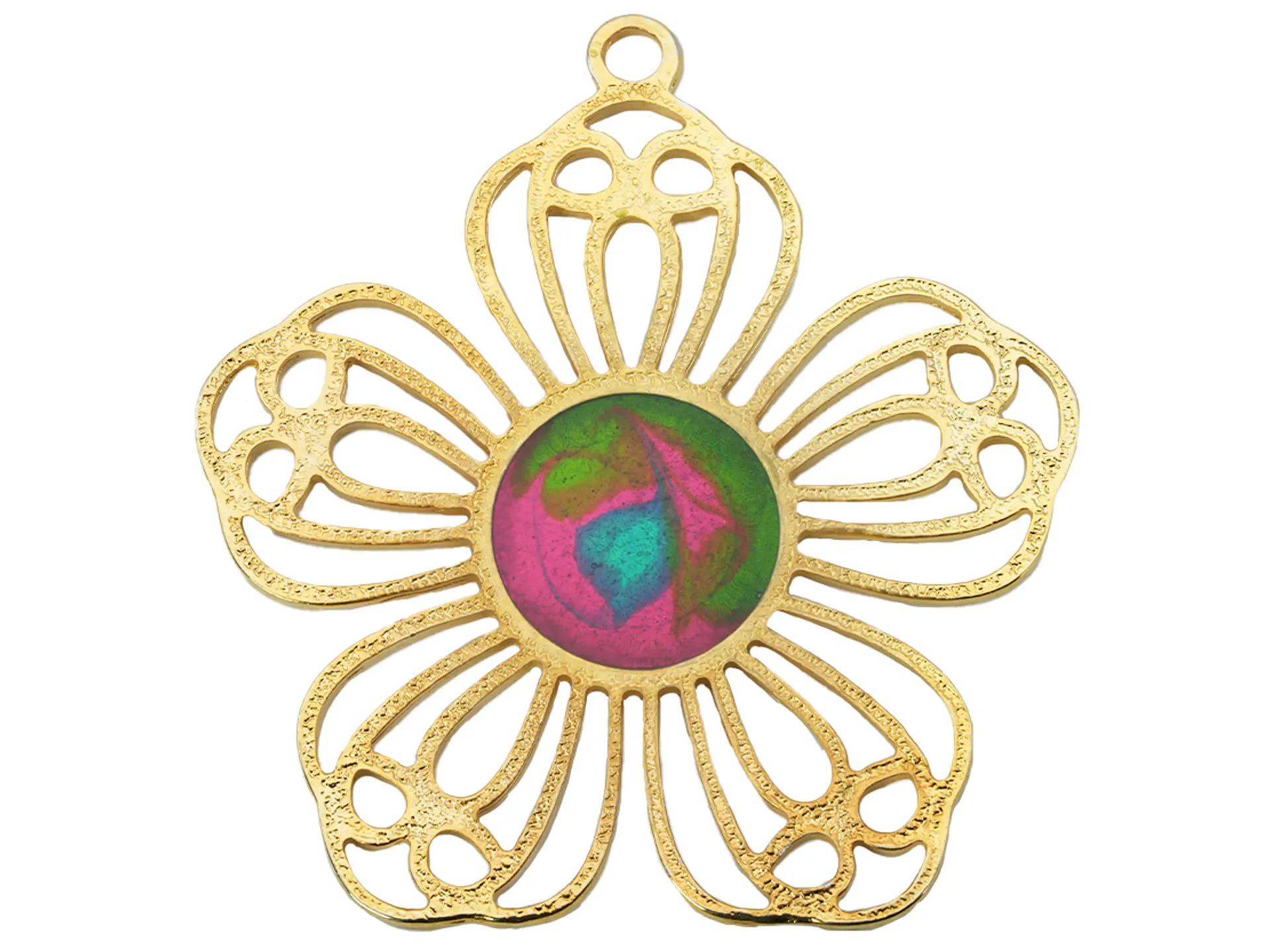 SAMAK DORADA  PECTORAL FLOR DALLANA 80MM 6