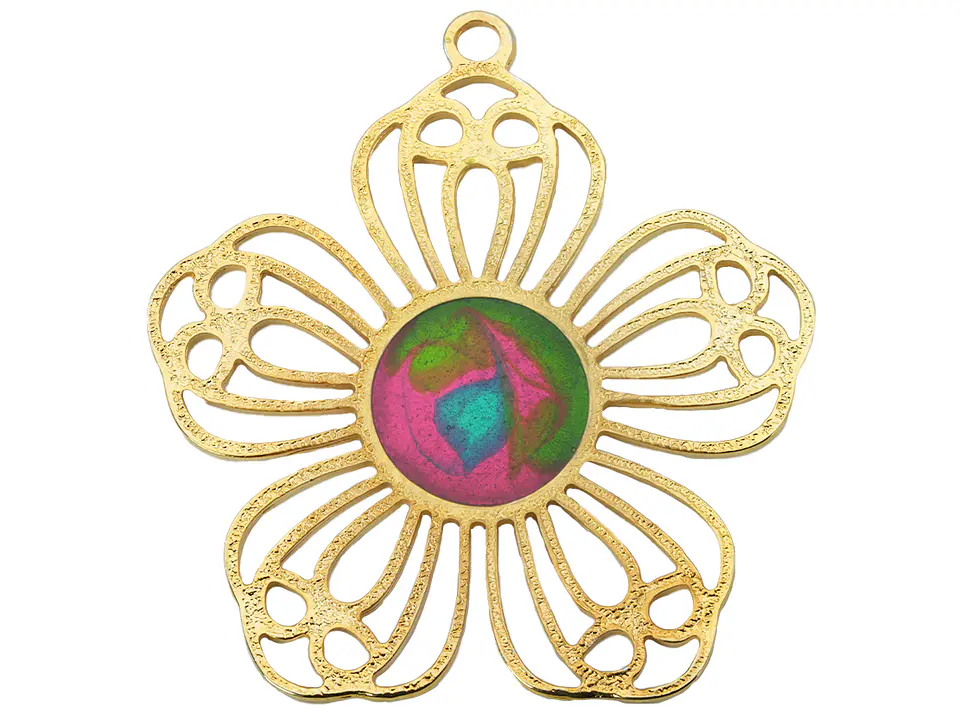 SAMAK DORADA  PECTORAL FLOR DALLANA 80MM 6