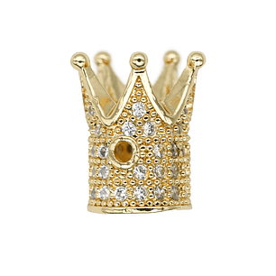 RODIO CORONA DORADA CIRCON BLANCO 10*12MM 