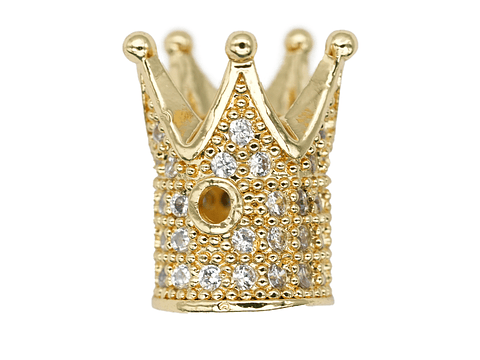 RODIO CORONA DORADA CIRCON BLANCO 10*12MM 