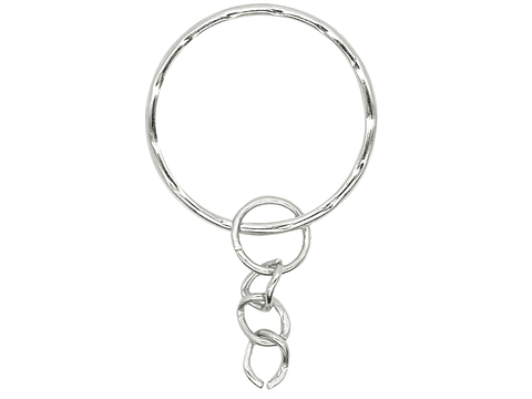 ARGOLLA LLAVERO #2 25MM NIQUELADA LISA X 10 UNIDADES