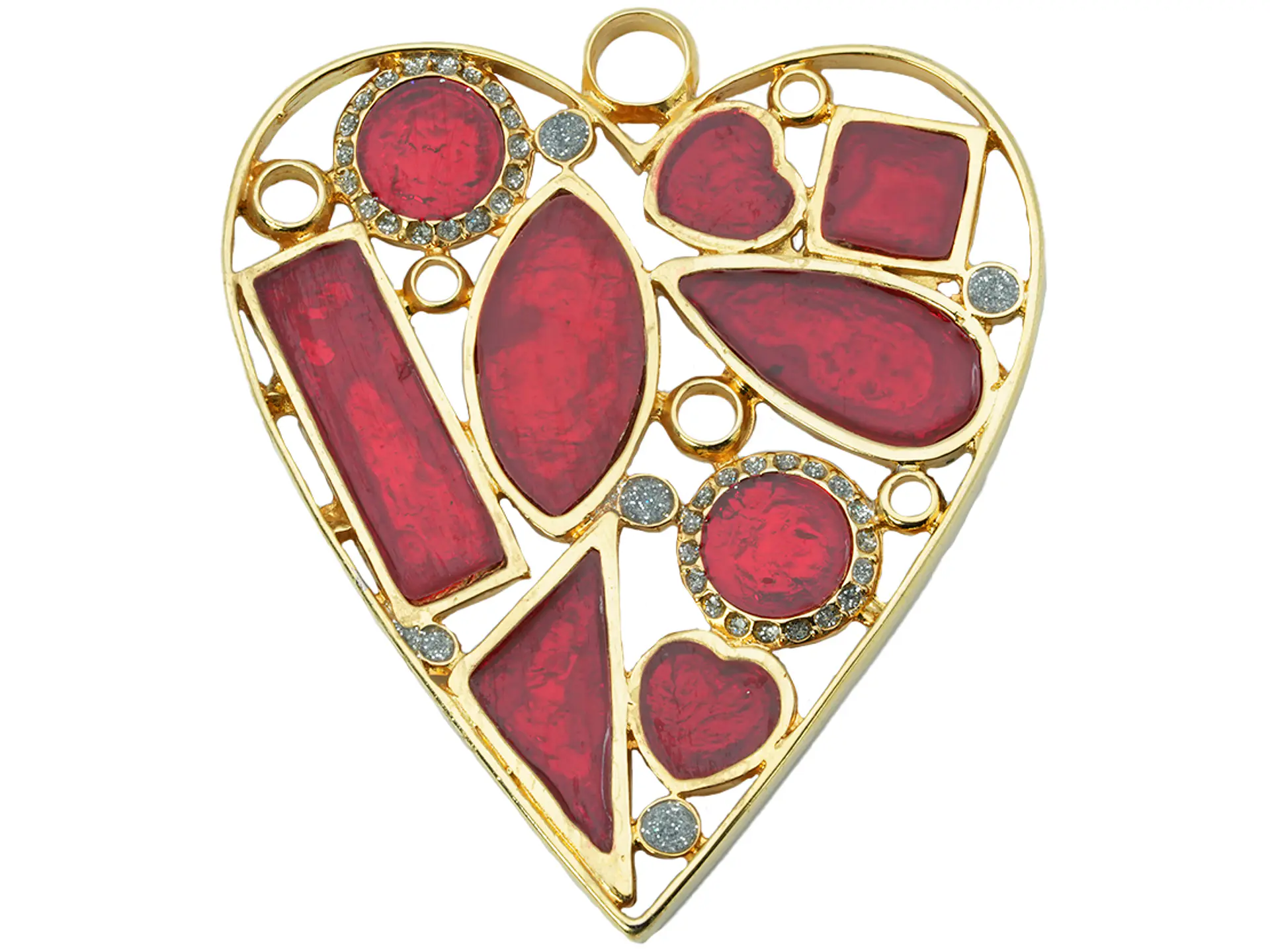 SAMAK DORADA PECTORAL CORAZON DINER  80*80MM 1