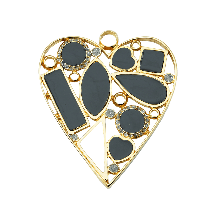 SAMAK DORADA PECTORAL CORAZON DINER  80*80MM 2