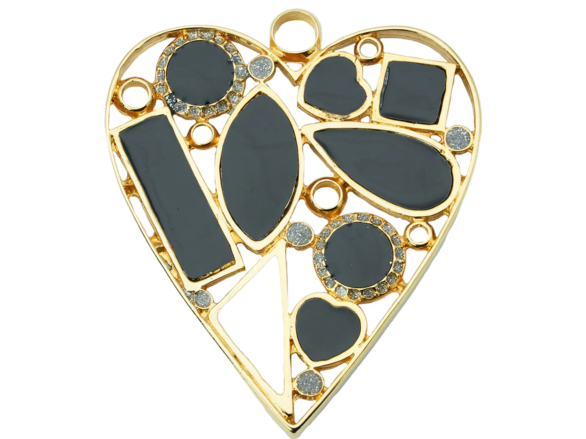 SAMAK DORADA PECTORAL CORAZON DINER  80*80MM 2