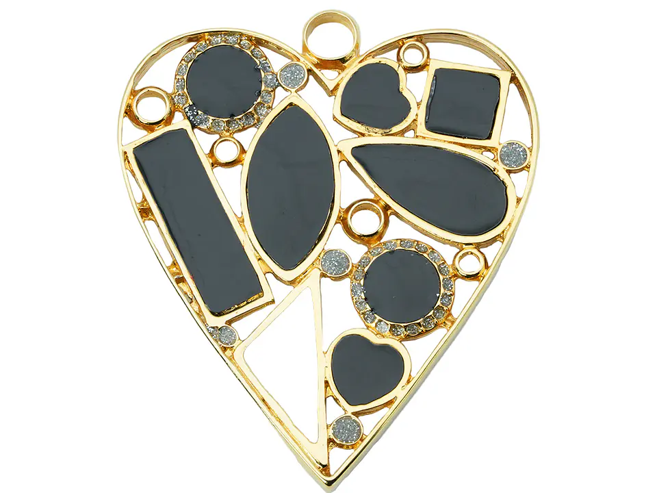 SAMAK DORADA PECTORAL CORAZON DINER  80*80MM 2