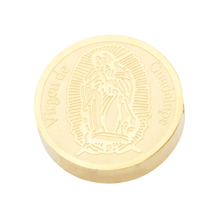 ACERO DORADO CENTRO VIRGEN GUADALUPE 15MM 1