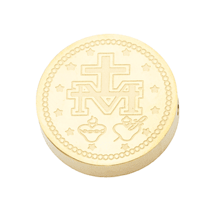 ACERO DORADO CENTRO VIRGEN MILAGROSA 15MM
