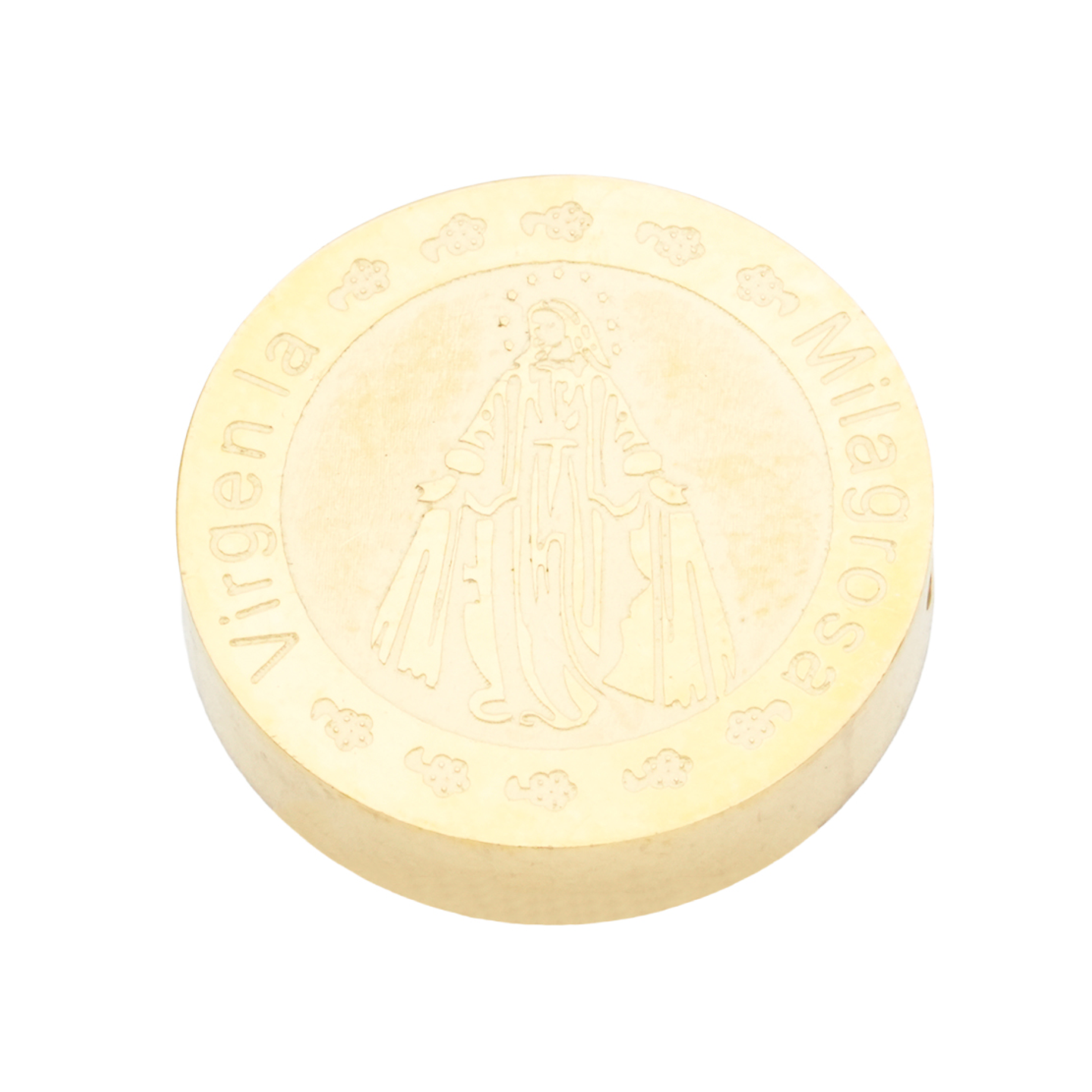 ACERO DORADO CENTRO VIRGEN MILAGROSA 15MM 1